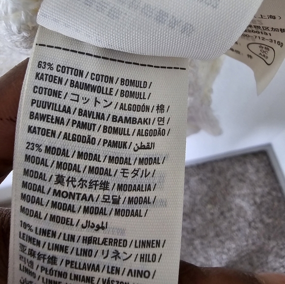 Abercrombie Fitch Sweater Womens XS White Open Knit Hi Low Oversized Excellent - Picture 9 of 10